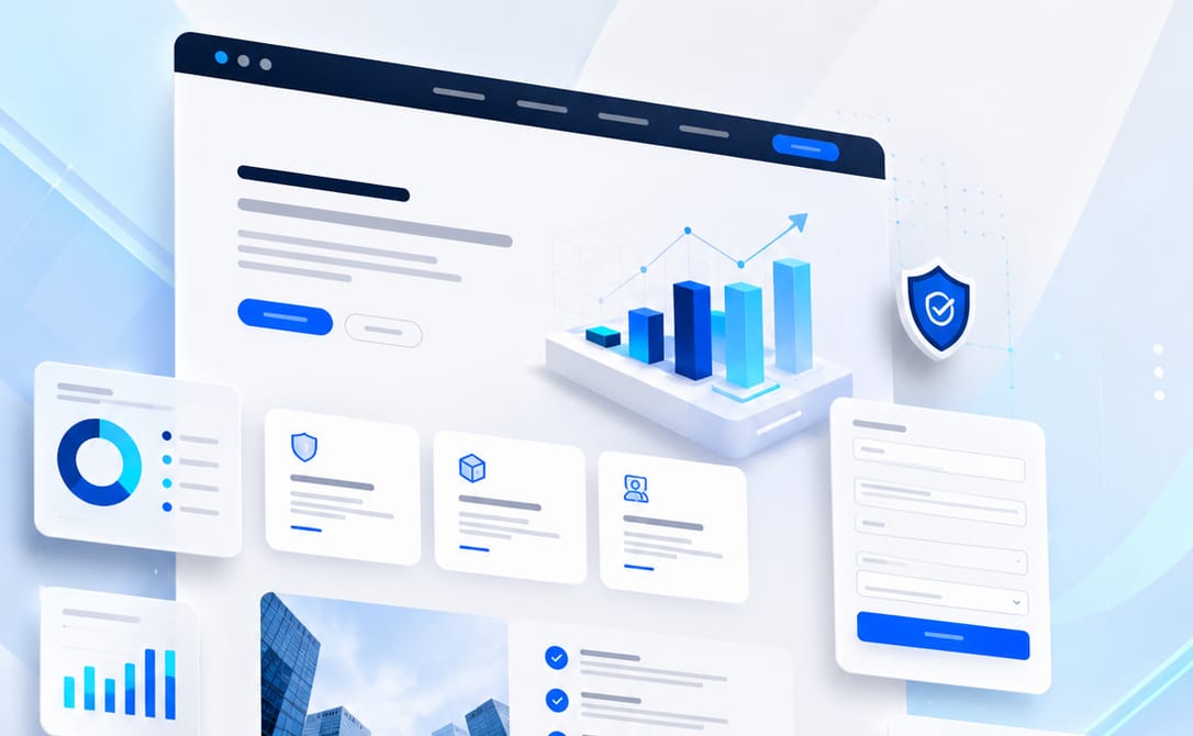 Representative B2B web design architecture