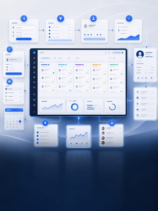 Representative CRM development architecture